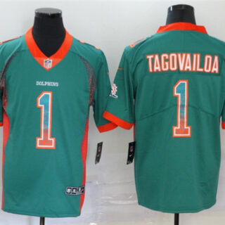 Nike Dolphins 1 Tua Tagovailoa Aqua Drift Fashion Limited Jersey