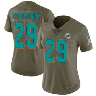 Nike Dolphins #29 Minkah Fitzpatrick Olive Women's Stitched NFL Limited 2017 Salute to Service Jersey