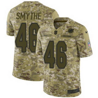 Nike Dolphins #46 Durham Smythe Camo Men's Stitched NFL Limited 2018 Salute To Service Jersey