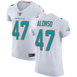 Nike Dolphins #47 Kiko Alonso White Men's Stitched NFL Vapor Untouchable Elite Jersey