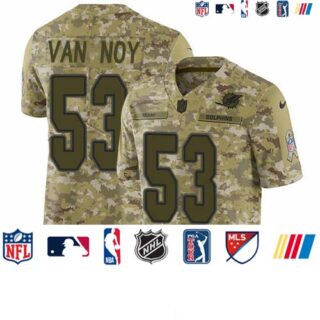 Nike Dolphins #53 Kyle Van Noy Camo Men's Stitched NFL Limited 2018 Salute To Service Jersey