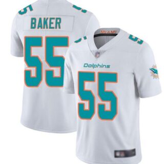 Nike Dolphins 55 Jerome Baker White Vapor Untouchable Limited Jersey