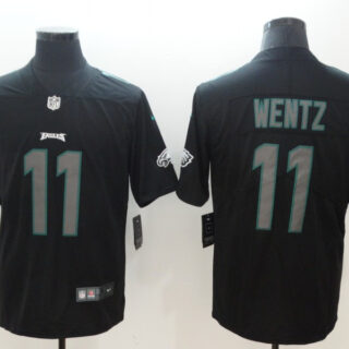 Nike Eagles 11 Carson Wentz Black Vapor Impact Limited Jersey