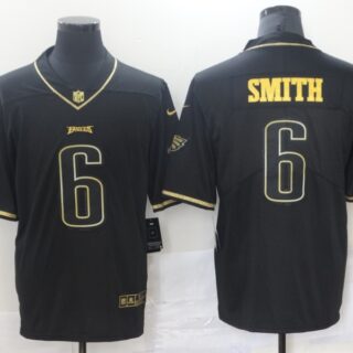 Nike Eagles 6 DeVonta Smith Black Gold Vapor Untouchable Limited Jersey