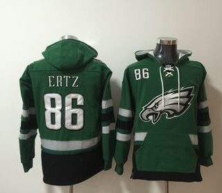 Nike Eagles 86 Zach Ertz Green All Stitched Hooded Sweatshirt