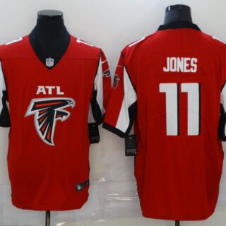 Nike Falcons 11 Julio Jones Red Team Big Logo Vapor Untouchable Limited Jersey
