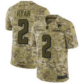 Nike Falcons #2 Matt Ryan Camo Youth Stitched NFL Limited 2018 Salute to Service Jersey