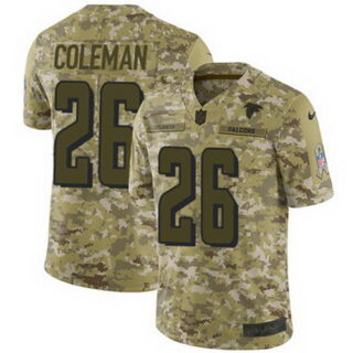 Nike Falcons #26 Tevin Coleman Camo Men's Stitched NFL Limited 2018 Salute To Service Jersey