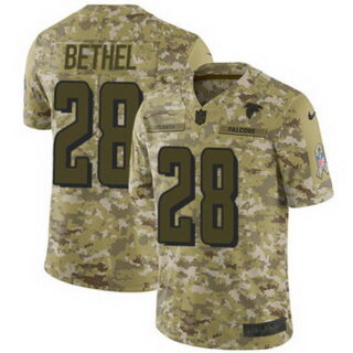 Nike Falcons #28 Justin Bethel Camo Men's Stitched NFL Limited 2018 Salute To Service Jersey