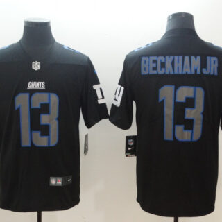 Nike Giants 13 Odell Beckham Jr Black Vapor Impact Limited Jersey