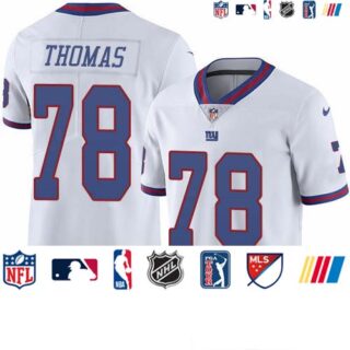 Nike Giants #78 Andrew Thomas White Men's Stitched NFL Limited Rush Jersey