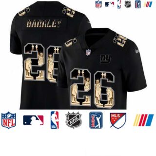 Nike Giants 26 Saquon Barkley Black Statue Of Liberty Limited Jersey