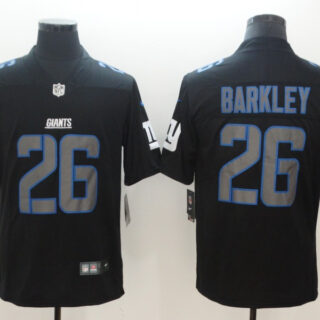 Nike Giants 26 Saquon Barkley Black Vapor Impact Limited Jersey