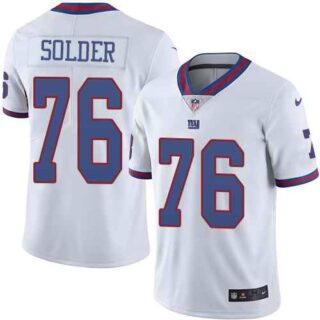 Nike Giants 76 Nate Solder White Color Rush Limited Jersey