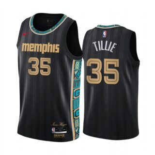 Nike Grizzlies #35 Killian Tillie Black NBA Swingman 2020-21 City Edition Jersey