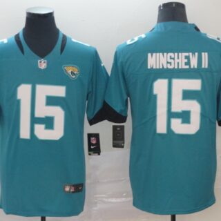 Nike Jaguars 15 Gardner Minshew II Teal Vapor Untouchable Limited Jersey