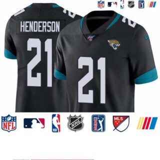 Nike Jaguars #21 C.J. Henderson Black Team Color Men's Stitched NFL 100th Season Vapor Untouchable Limited Jersey