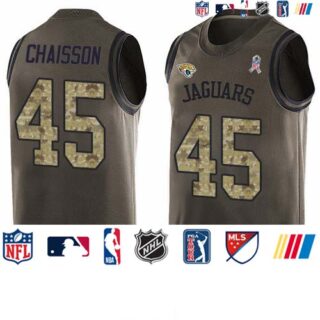 Nike Jaguars #45 K'Lavon Chaisson Green Men's Stitched NFL Limited Salute To Service Tank Top Jersey