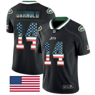 Nike Jets 14 Sam Darnold Black USA Flag Fashion Limited Jersey