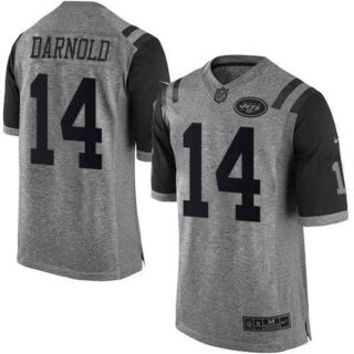 Nike Jets 14 Sam Darnold Gray Gridiron Gray Limited Jersey
