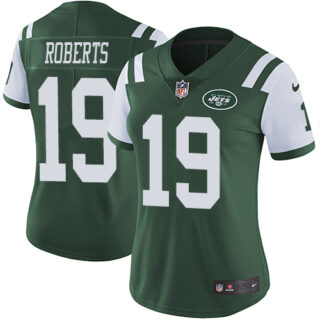 Nike Jets #19 Andre Roberts Green Team Color Women's Stitched NFL Vapor Untouchable Limited Jersey