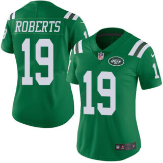 Nike Jets #19 Andre Roberts Green Women's Stitched NFL Limited Rush Jersey