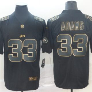 Nike Jets 33 Jamal Adams Black Gold Vapor Untouchable Limited Jersey