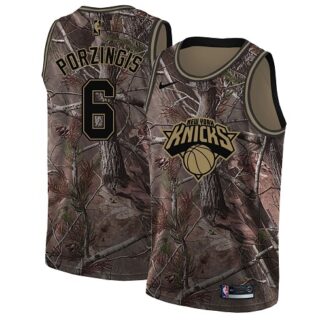 Nike Knicks #6 Kristaps Porzingis Camo NBA Swingman Realtree Collection Jersey