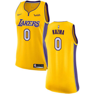 Nike Lakers #0 Kyle Kuzma Gold Women's NBA Swingman Icon Edition Jersey