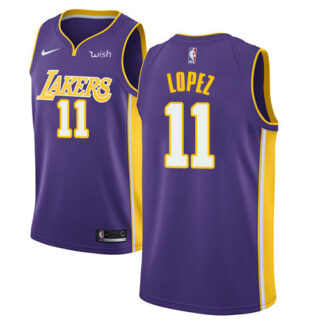 Nike Lakers #11 Brook Lopez Purple NBA Swingman Statement Edition Jersey