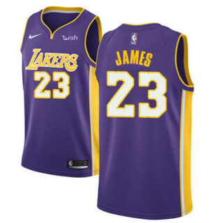 Nike Lakers #23 LeBron James Purple Women's NBA Swingman Statement Edition Jersey