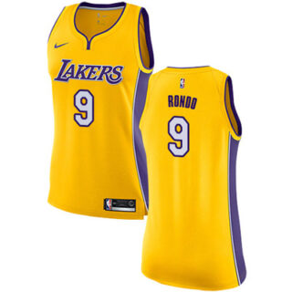 Nike Lakers #9 Rajon Rondo Gold Women's NBA Swingman Icon Edition Jersey