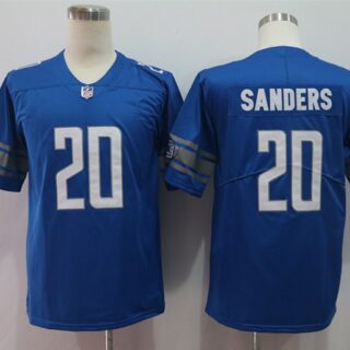 Nike Lions 20 Barry Sanders Blue Vapor Untouchable Limited Jersey