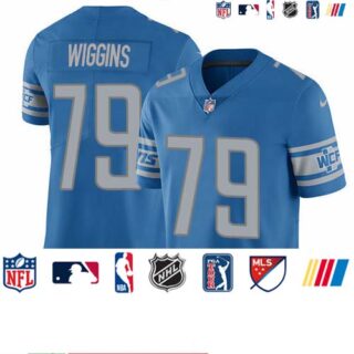 Nike Lions #79 Kenny Wiggins Blue Team Color Men's Stitched NFL Vapor Untouchable Limited Jersey