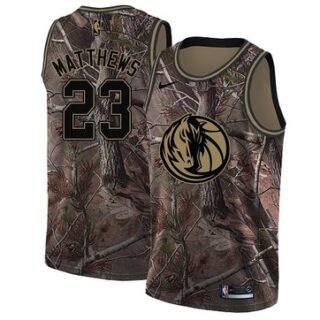Nike Mavericks #23 Wesley Matthews Camo Women's NBA Swingman Realtree Collection Jersey