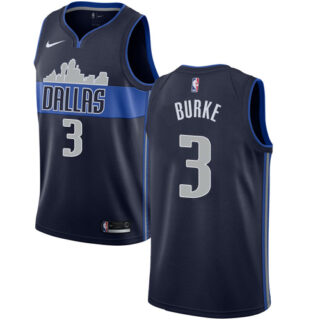 Nike Mavericks #3 Trey Burke Navy NBA Swingman Statement Edition Jersey