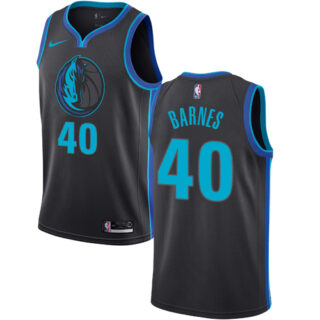 Nike Mavericks #40 Harrison Barnes Anthracite NBA Swingman City Edition 2018 19 Jersey