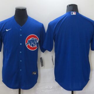 Nike Men's Chicago Cubs Blue Blank Cool base Jersey