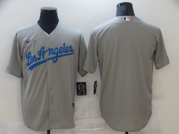 Nike Men's Los Angeles Dodgers grey blank Authentic Team MLB Jersey