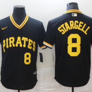 Nike Men's Pittsburgh Pirates # 8 Willie Stargell Black Mesh Batting Practice Throwback Nike Jersey