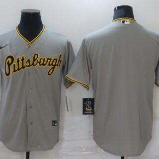 Nike Men's Pittsburgh Pirates grey Blank Coolbase Jersey