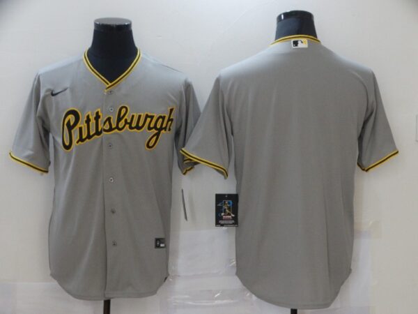 Nike Men's Pittsburgh Pirates grey Blank Coolbase Jersey