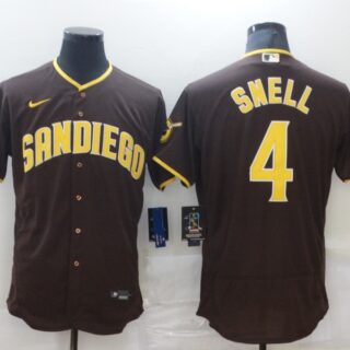 Nike Men's San Diego Padres #4 SNELL Brown stitched MLB Jersey