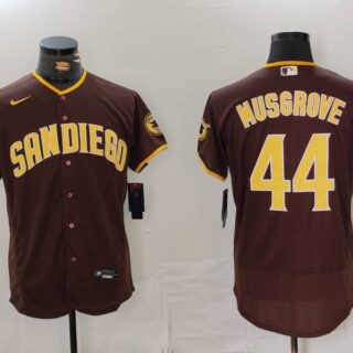 Nike Men's San Diego Padres #44 Musgrove Brown Tan Authentic Alternate Player Jerseys