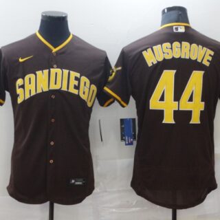 Nike Men's San Diego Padres #44 Musgrove Brown Tan Authentic Alternate Player Jersey