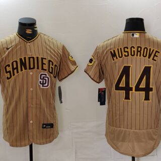 Nike Men's San Diego Padres #44 Musgrove Tan Brown Authentic Alternate Player Jerseys