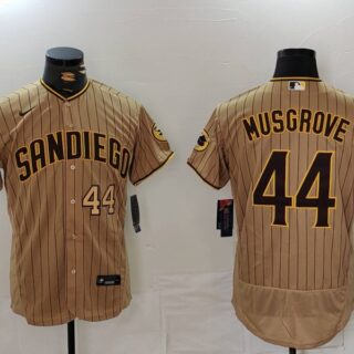 Nike Men's San Diego Padres #44 Musgrove Tan Brown Authentic Alternate Player Jerseys