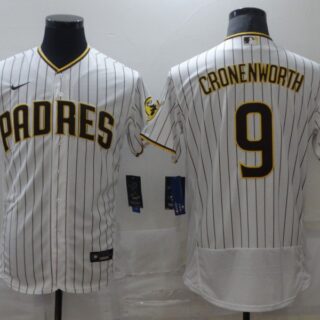 Nike Men's San Diego Padres #9 CRONENWORTH white Stitichen Authentic Alternate Player Jersey