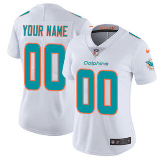 Nike NFL Miami Dolphins Vapor Untouchable Customized Elite White Road Women's Jersey
