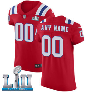 Nike NFL New England Patriots Vapor Untouchable Customized Super Bowl LII Elite Red Alternate Men's Jersey